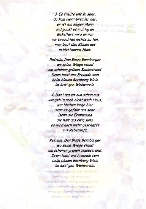 Lied 'Der Blaue Bernburger'